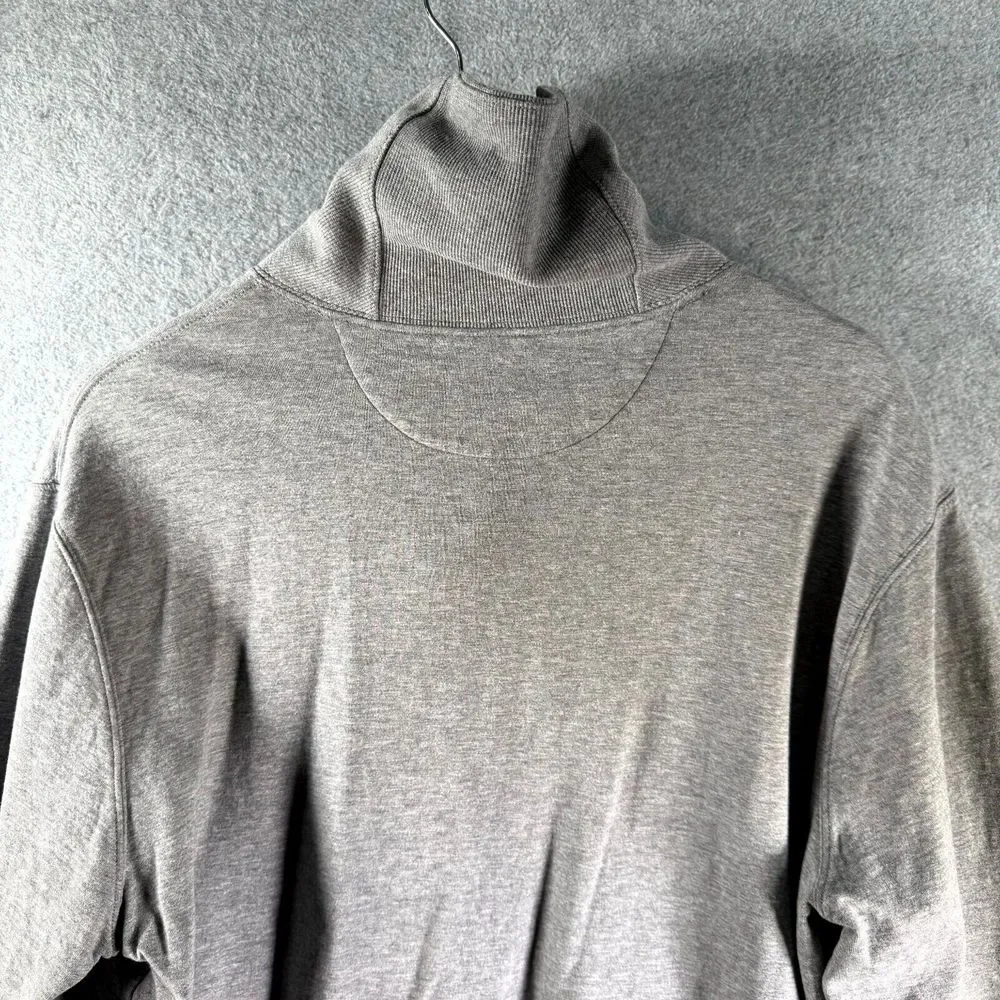 Polo Ralph Lauren Luxury Jersey Men's Large‎ Gray Heather Shawl-Collar Pullover